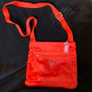 Coach Logo Canvas Crossbody Bag